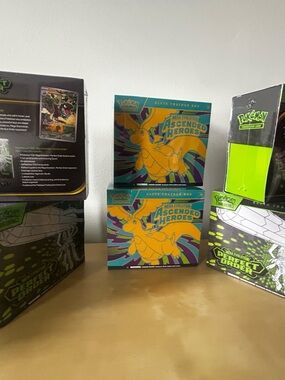 6 Pokemon boxes:  2 Ascended Heroes ETB & 4 perfect order etb mint & new